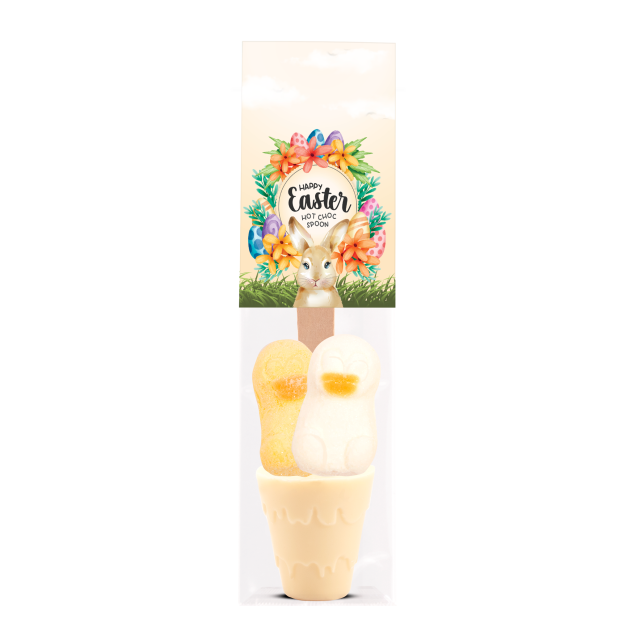 Easter – Eco Info Card – White Chocolate – Duck Marshmallows